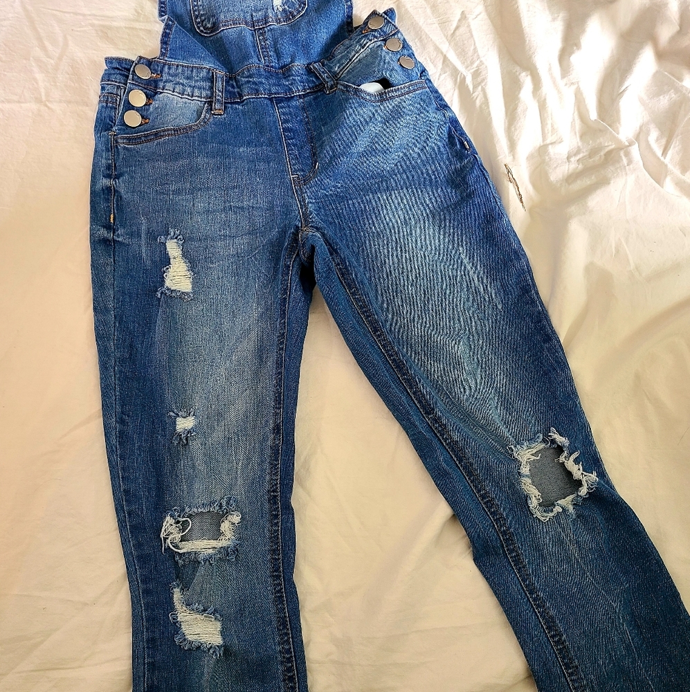 Ripped/Distressed Overalls